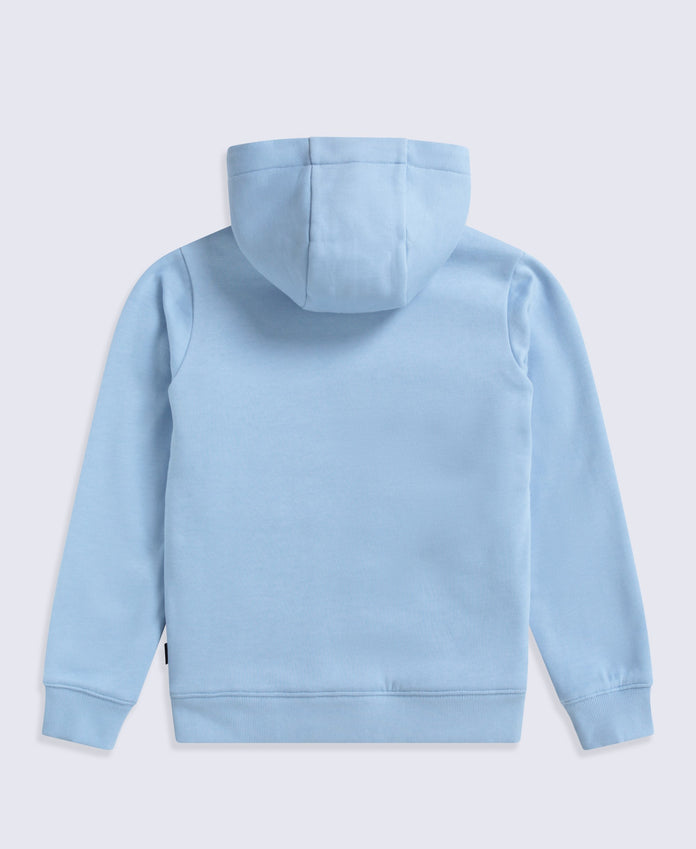 Zuri Fur Lined Kids Full Zip Hoodie - Blue