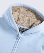 Zuri Fur Lined Kids Full Zip Hoodie - Blue