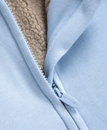 Zuri Fur Lined Kids Full Zip Hoodie - Blue