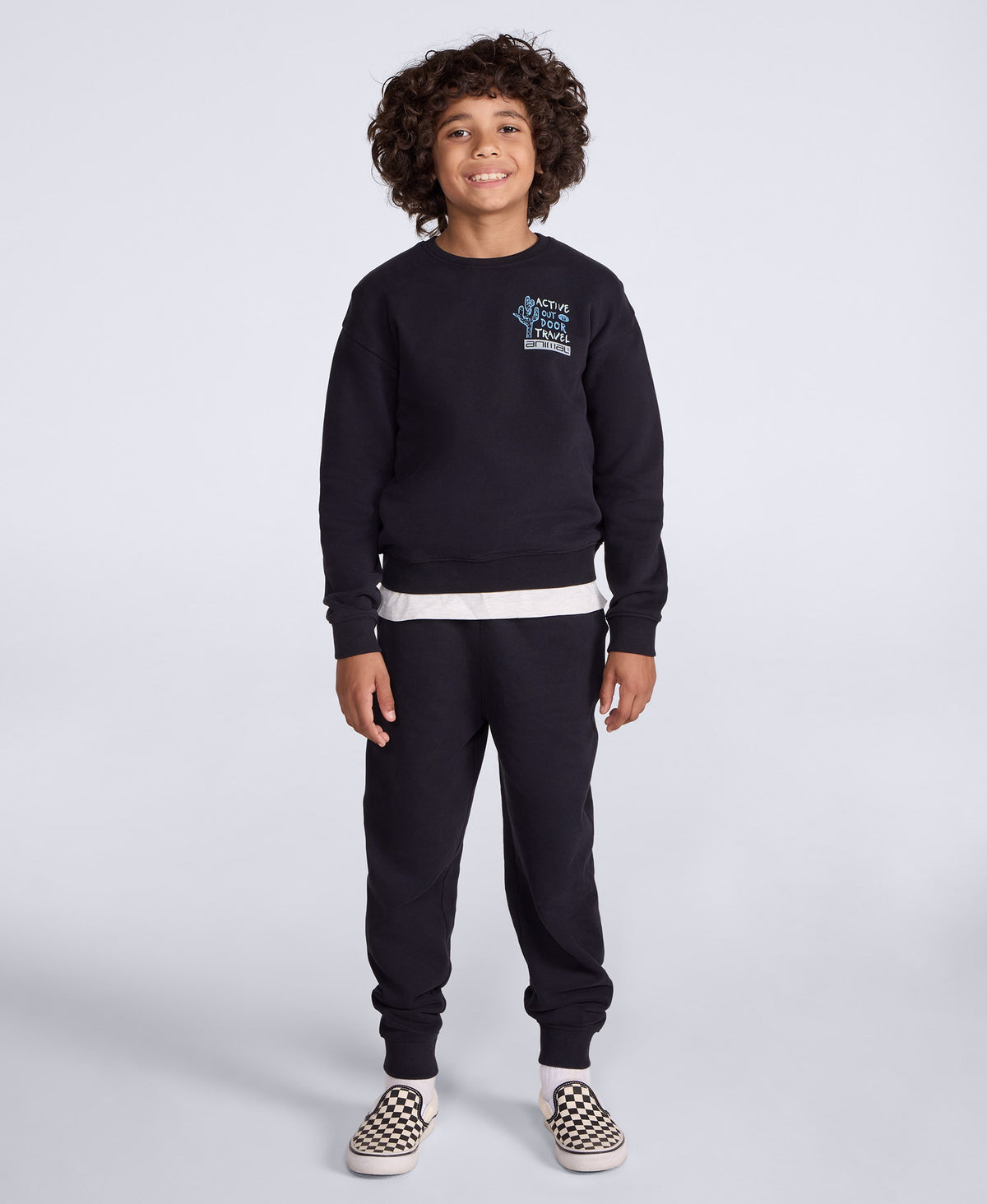 Jonah Kids Graphic Sweatshirt - Black