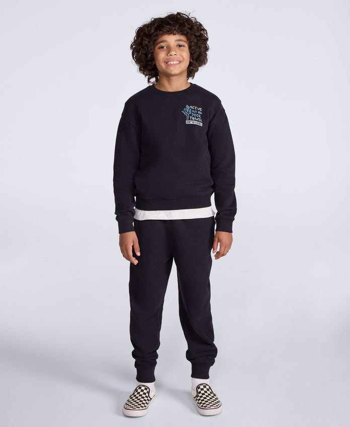 Jonah Kids Graphic Sweatshirt - Black