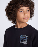 Jonah Kids Graphic Sweatshirt - Black