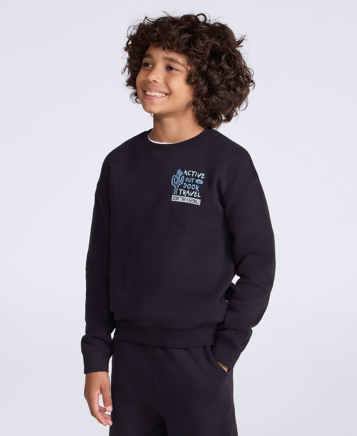 Jonah Kids Graphic Sweatshirt - Black