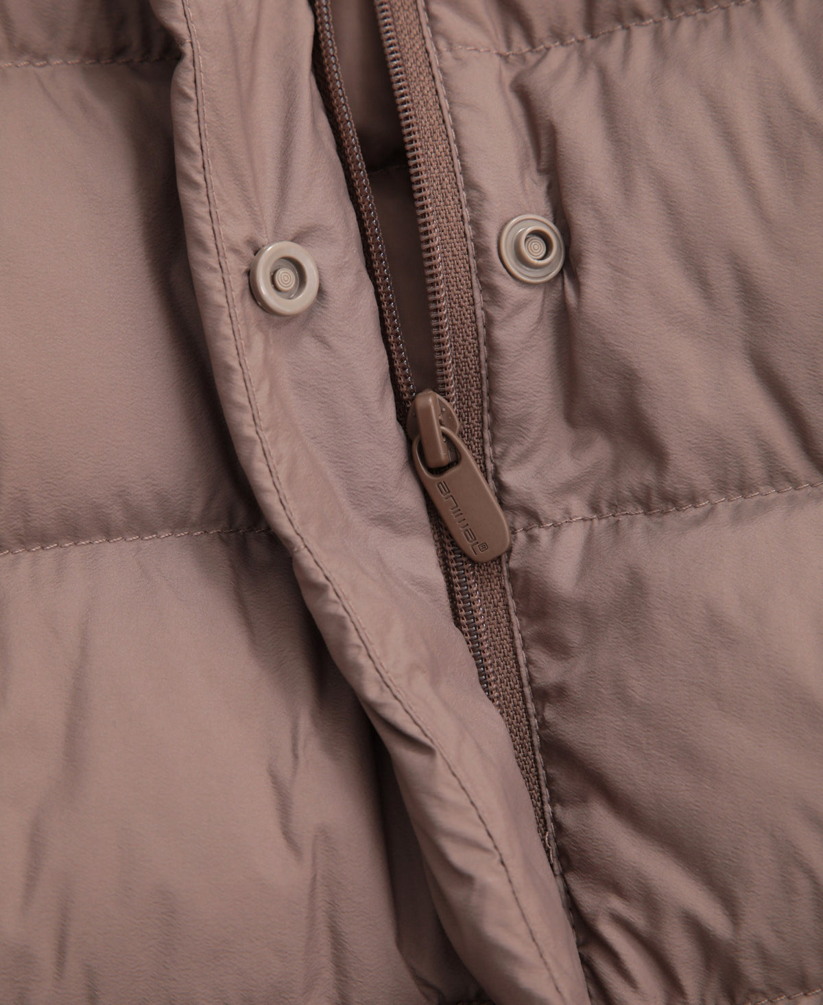 Womens Lightweight Down Long Packable Jacket - Brown