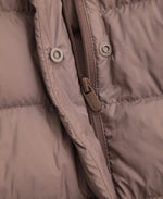 Womens Lightweight Down Long Packable Jacket - Brown