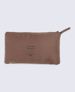 Womens Lightweight Down Long Packable Jacket - Brown