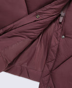 Cindy Womens Long Padded Coat - Burgundy