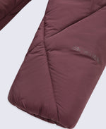 Cindy Womens Long Padded Coat - Burgundy