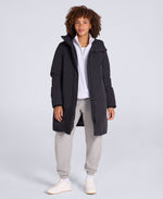 Maria Womens Mid Length Down Jacket - Black