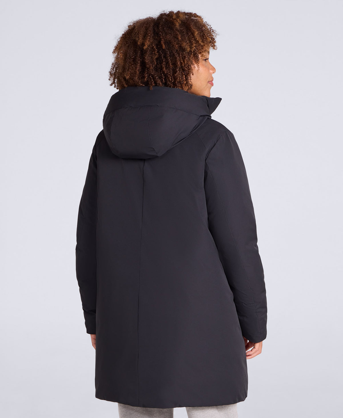 Maria Womens Mid Length Down Jacket - Black