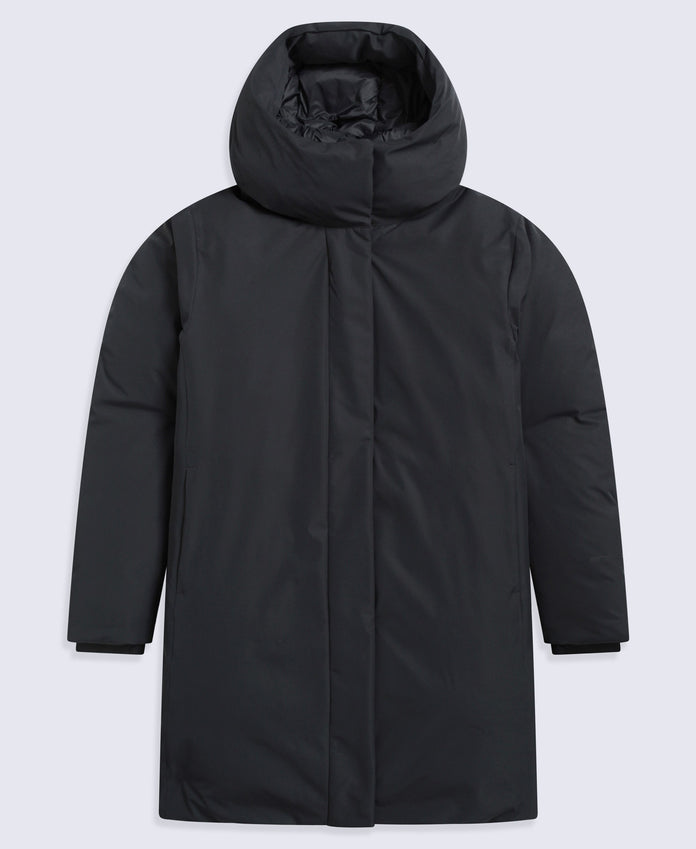 Maria Womens Mid Length Down Jacket - Black