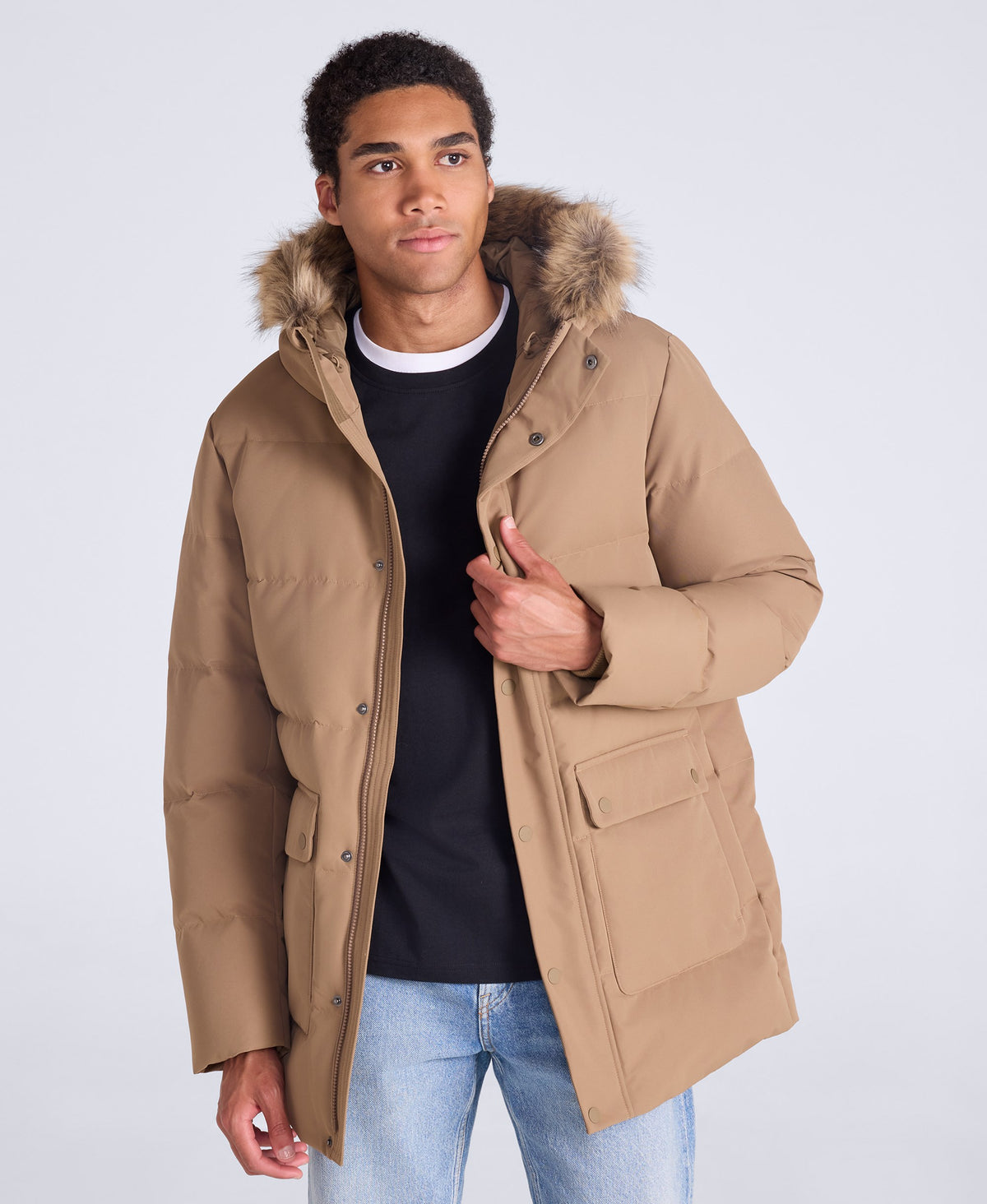 Grayson Mens Down Parka - Brown