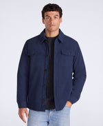 Timber Mens Cord Fleece Lined Shirt - Navy