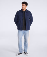 Timber Mens Cord Fleece Lined Shirt - Navy