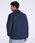 Timber Mens Cord Fleece Lined Shirt - Navy