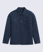 Timber Mens Cord Fleece Lined Shirt - Navy