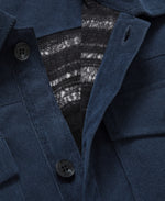 Timber Mens Cord Fleece Lined Shirt - Navy