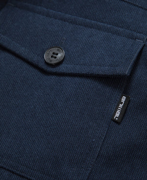 Timber Mens Cord Fleece Lined Shirt - Navy
