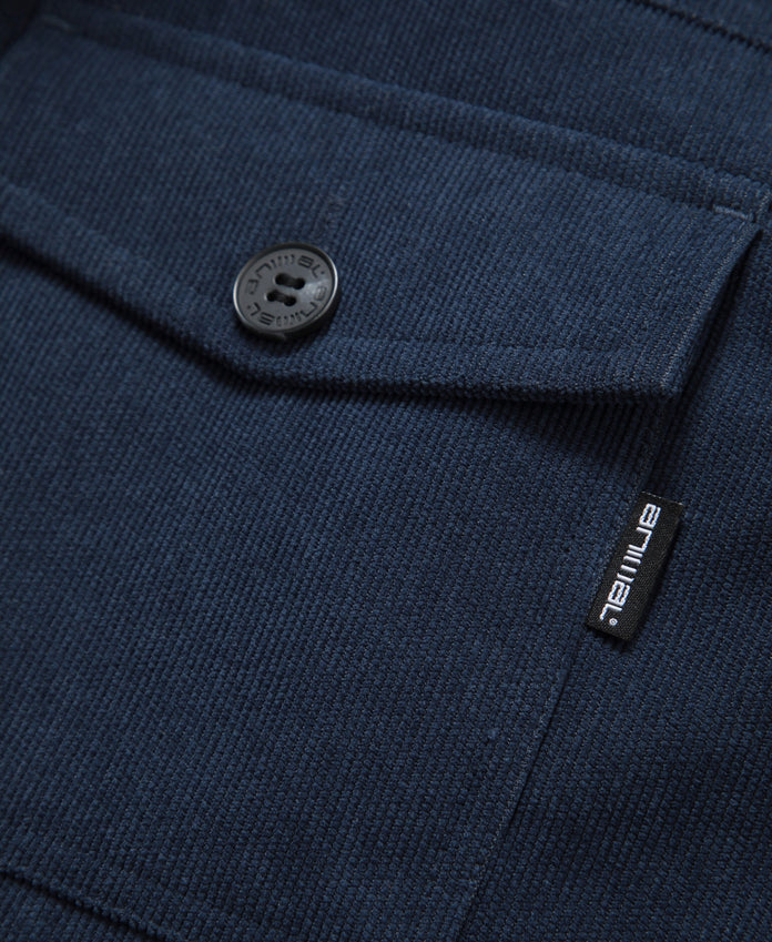 Timber Mens Cord Fleece Lined Shirt - Navy