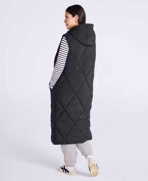 Cindy Women’s Longline Gilet - Jet Black