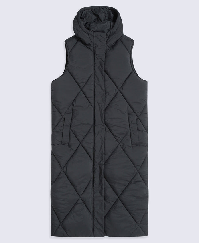 Cindy Women’s Longline Gilet - Jet Black