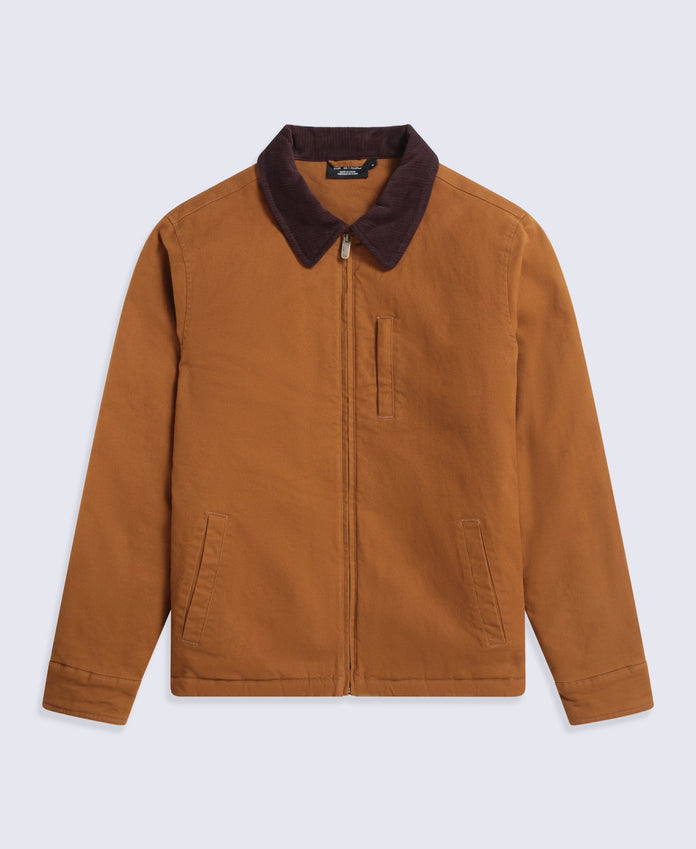 Baxter Mens Cord Collar Overshirt - Beige