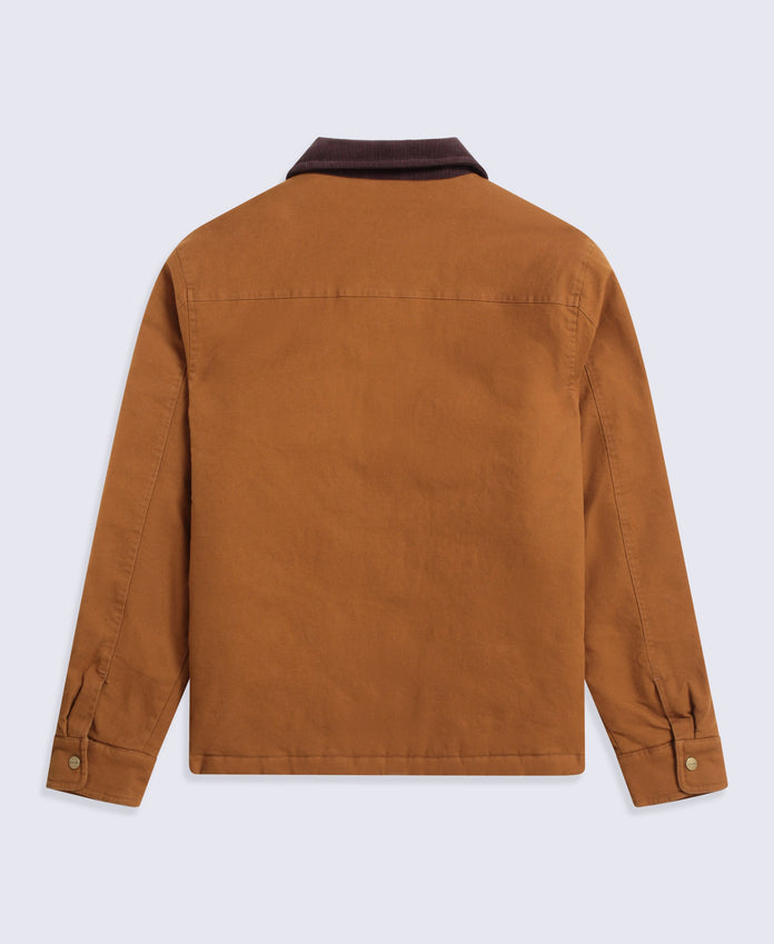 Baxter Mens Cord Collar Overshirt - Beige