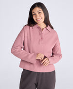 Hayleigh Waffle Long Sleeve Top - Pink
