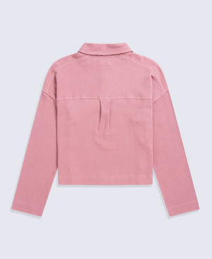 Hayleigh Waffle Long Sleeve Top - Pink