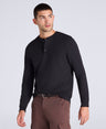 Noah Mens Supersoft Henley T Shirt - Black
