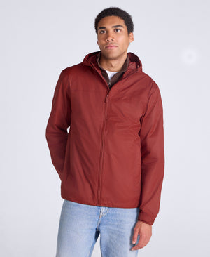 Swerve Mens Lightweight Waterproof Jacket - Rust