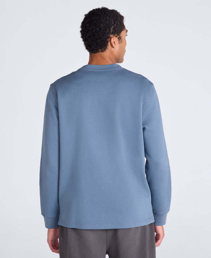 Jude Mens Travel Long Sleeve Crew - Blue