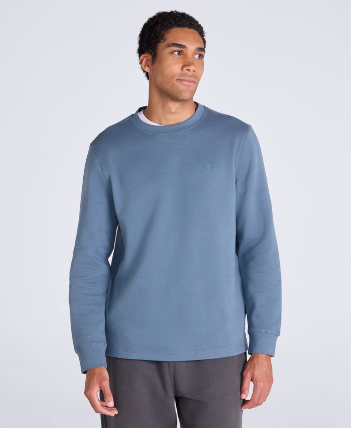 Jude Mens Travel Long Sleeve Crew - Blue
