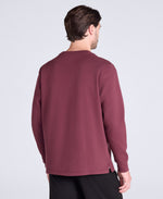 Jude Mens Travel Long Sleeve Crew - Dark Burgundy