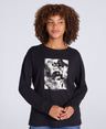 Tamsin Womens Long Sleeve Graphic T Shirt - Black