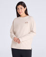 Tamsin Womens Long Sleeve Graphic T Shirt - Off White