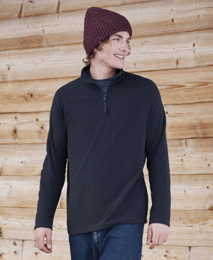 Prague Mens Half-Zip Fleece - Black