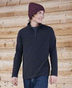 Prague Mens Half-Zip Fleece - Black
