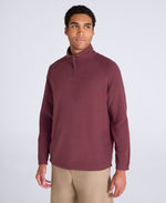 Prague Mens Half-Zip Fleece - Burgundy
