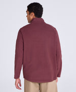 Prague Mens Half-Zip Fleece - Burgundy