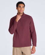 Prague Mens Half-Zip Fleece - Burgundy