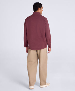 Prague Mens Half-Zip Fleece - Burgundy