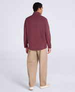 Prague Mens Half-Zip Fleece - Burgundy