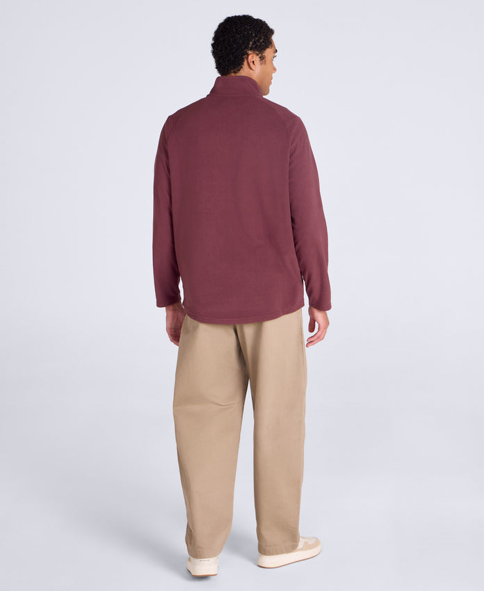 Prague Mens Half-Zip Fleece - Burgundy