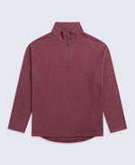Prague Mens Half-Zip Fleece - Burgundy