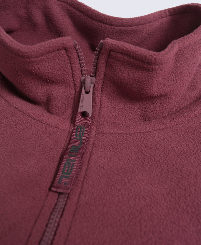 Prague Mens Half-Zip Fleece - Burgundy