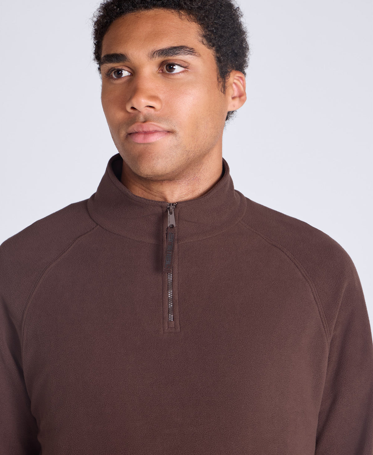 Prague Mens Half-Zip Fleece - Dark Brown