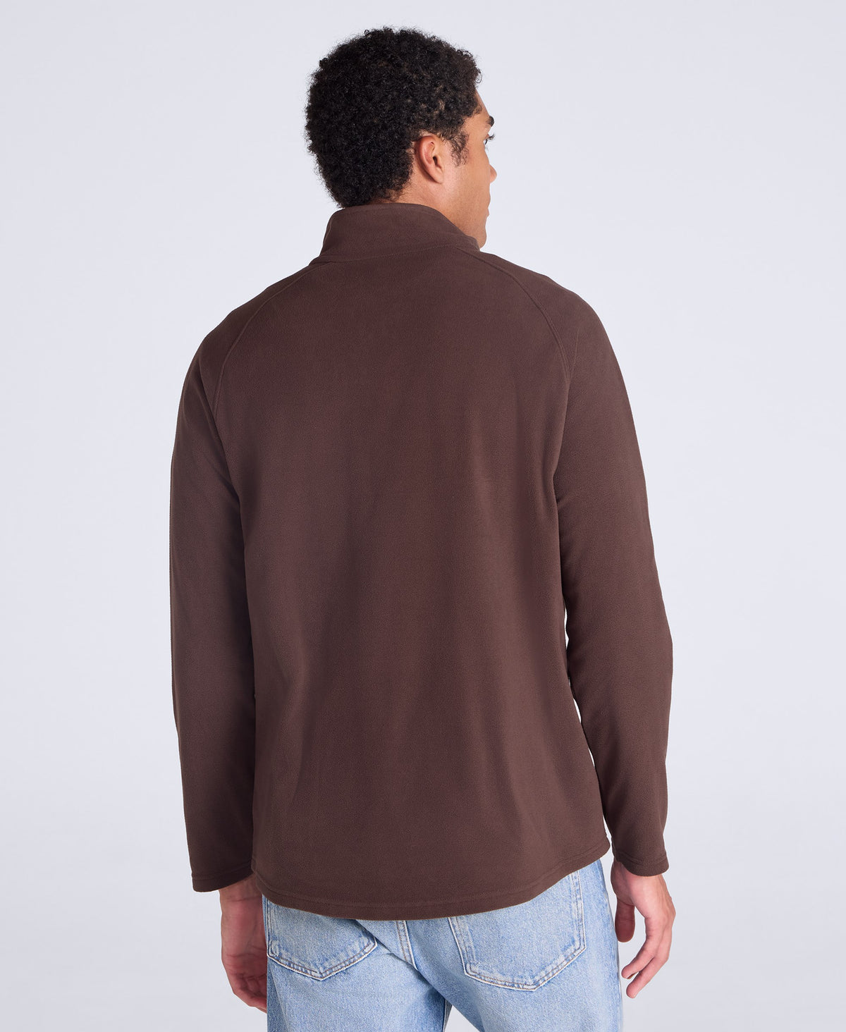 Prague Mens Half-Zip Fleece - Dark Brown