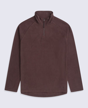 Prague Mens Half-Zip Fleece - Dark Brown