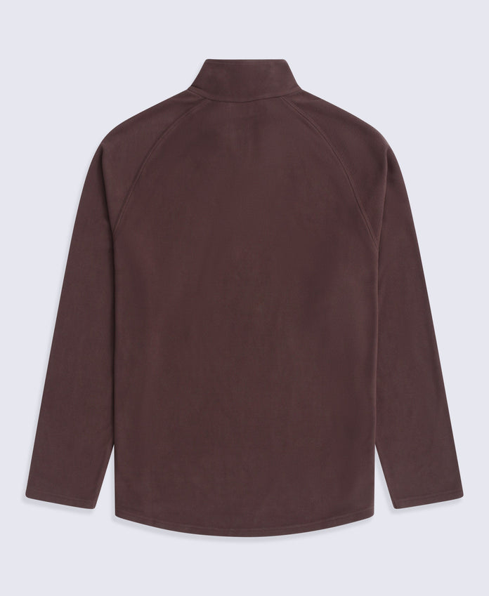 Prague Mens Half-Zip Fleece - Dark Brown